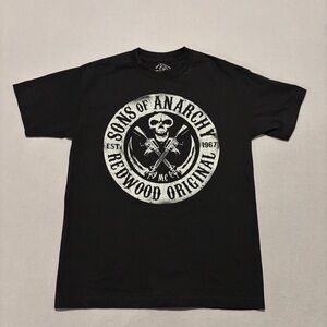 Sons Of Anarchy T Shirts Size Medium Black Graphic Y2K Grunge Biker Summer